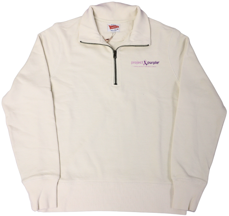 standard rec project purple quarter zip sweater