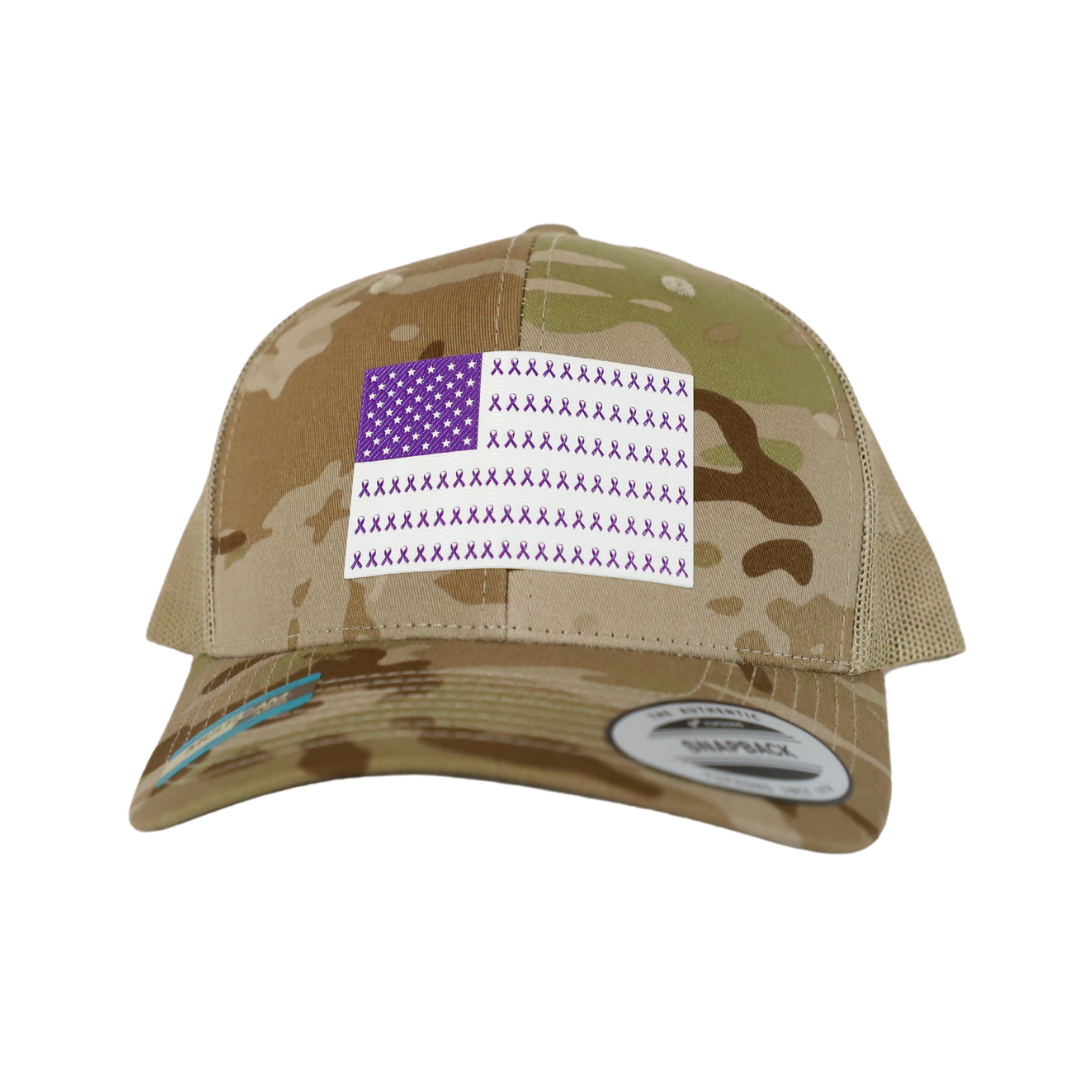 Project Purple Camo Flag Hat