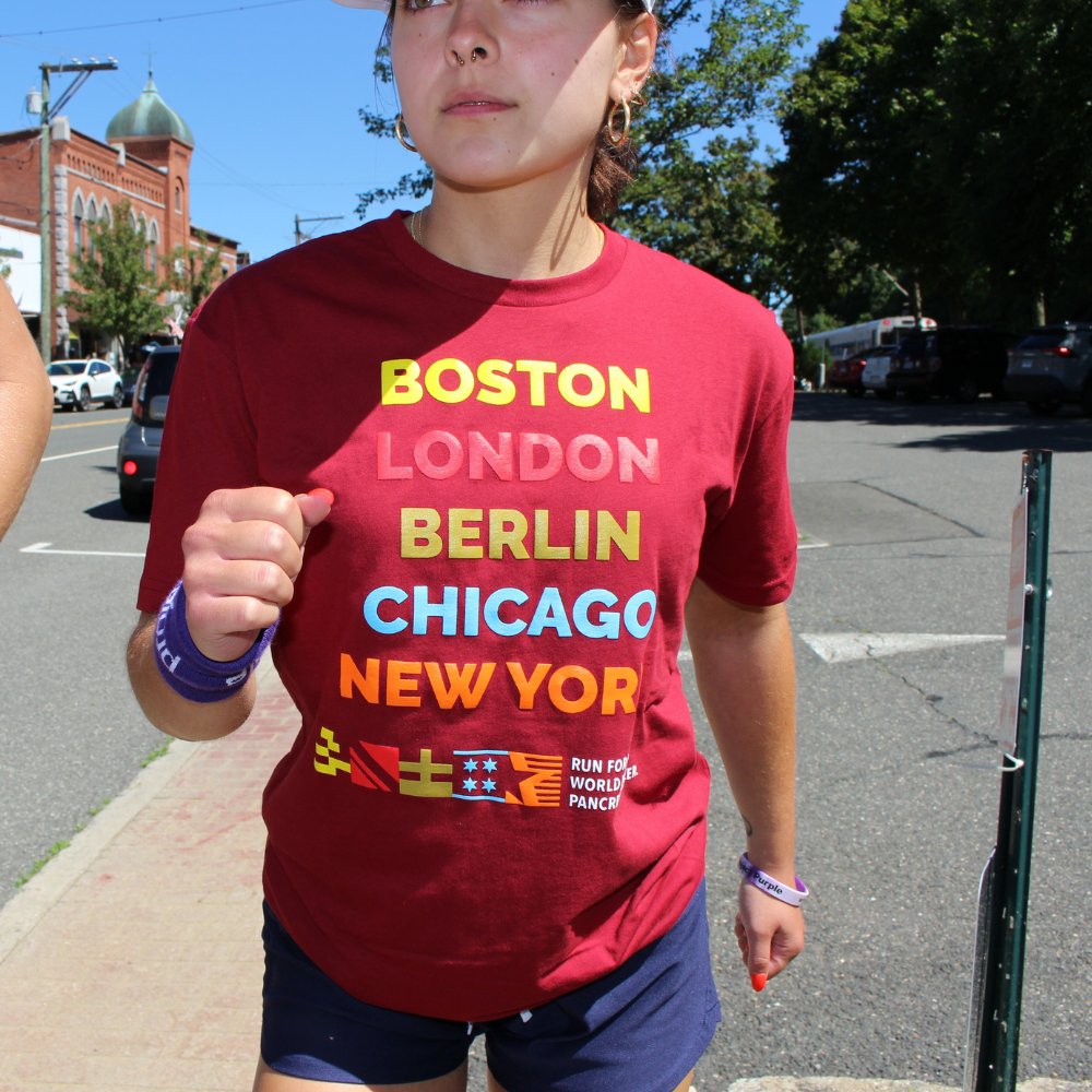 girl running with red shirt