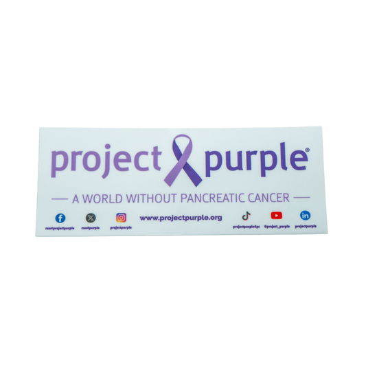 Project Purple 5"x2" Pancreatic Cancer Awareness Sticker (10 pack)