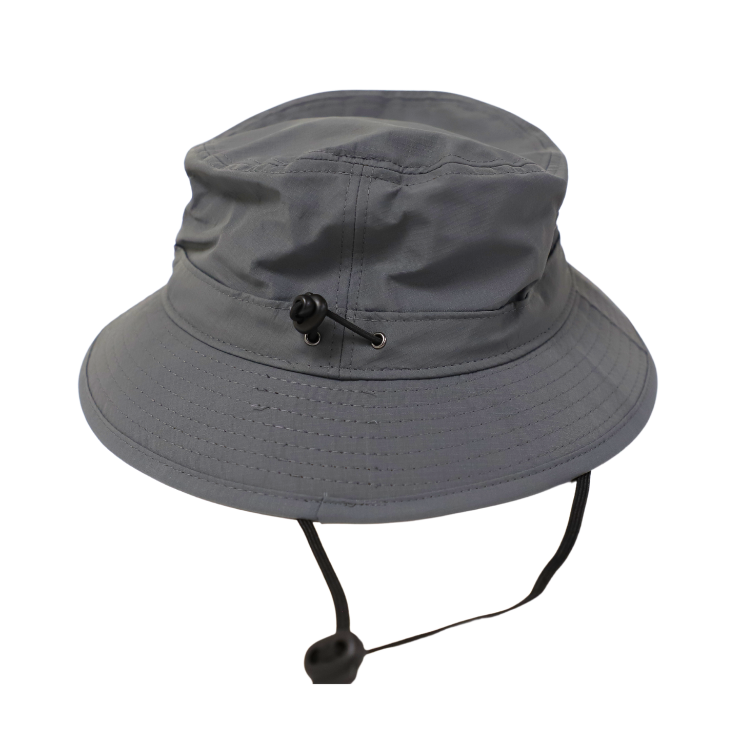 gray project purple bucket hat back side