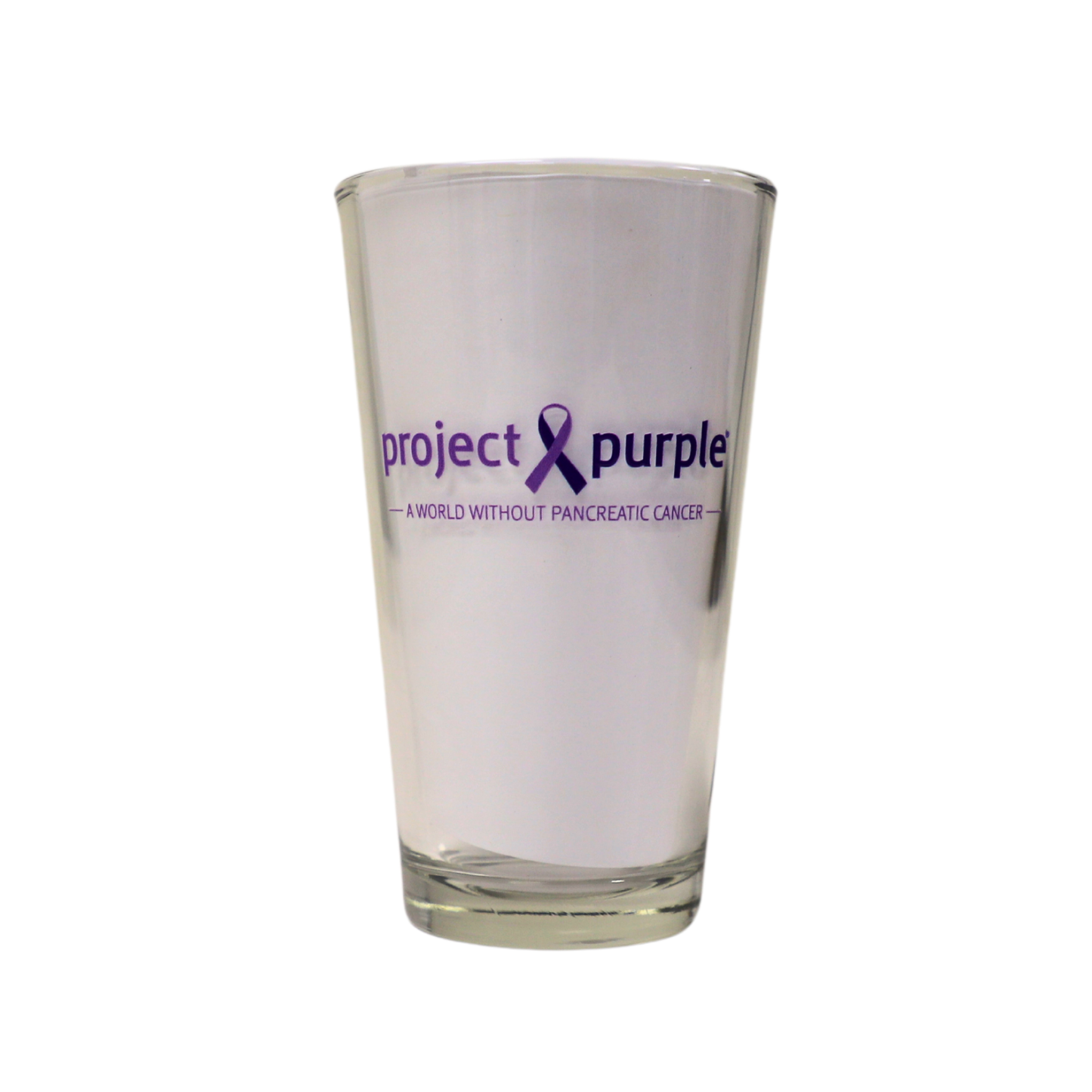 Back Project Purple Logo Glass