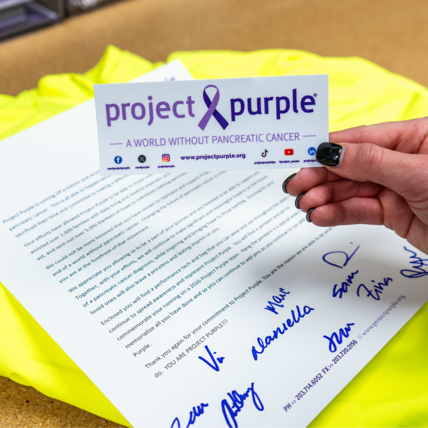 Project Purple 5"x2" Pancreatic Cancer Awareness Sticker (10 pack)