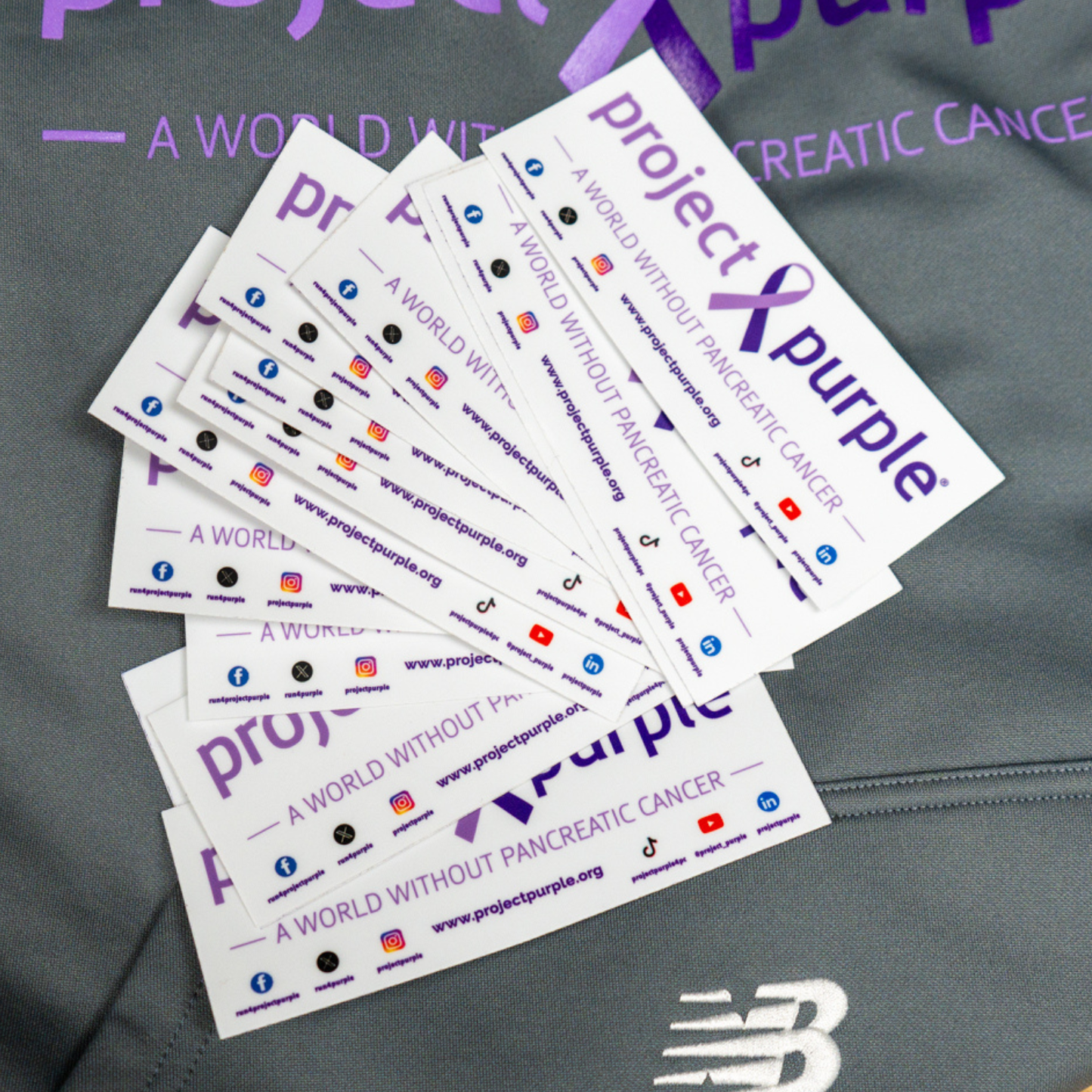 Project Purple 5"x2" Pancreatic Cancer Awareness Sticker (10 pack)