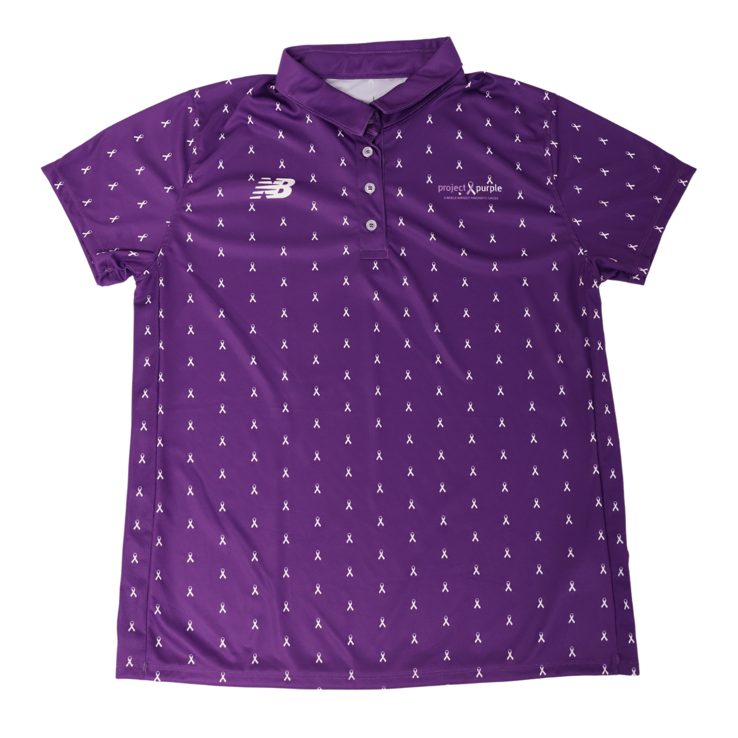 Front Purple Golf Polo with Ribbons womens