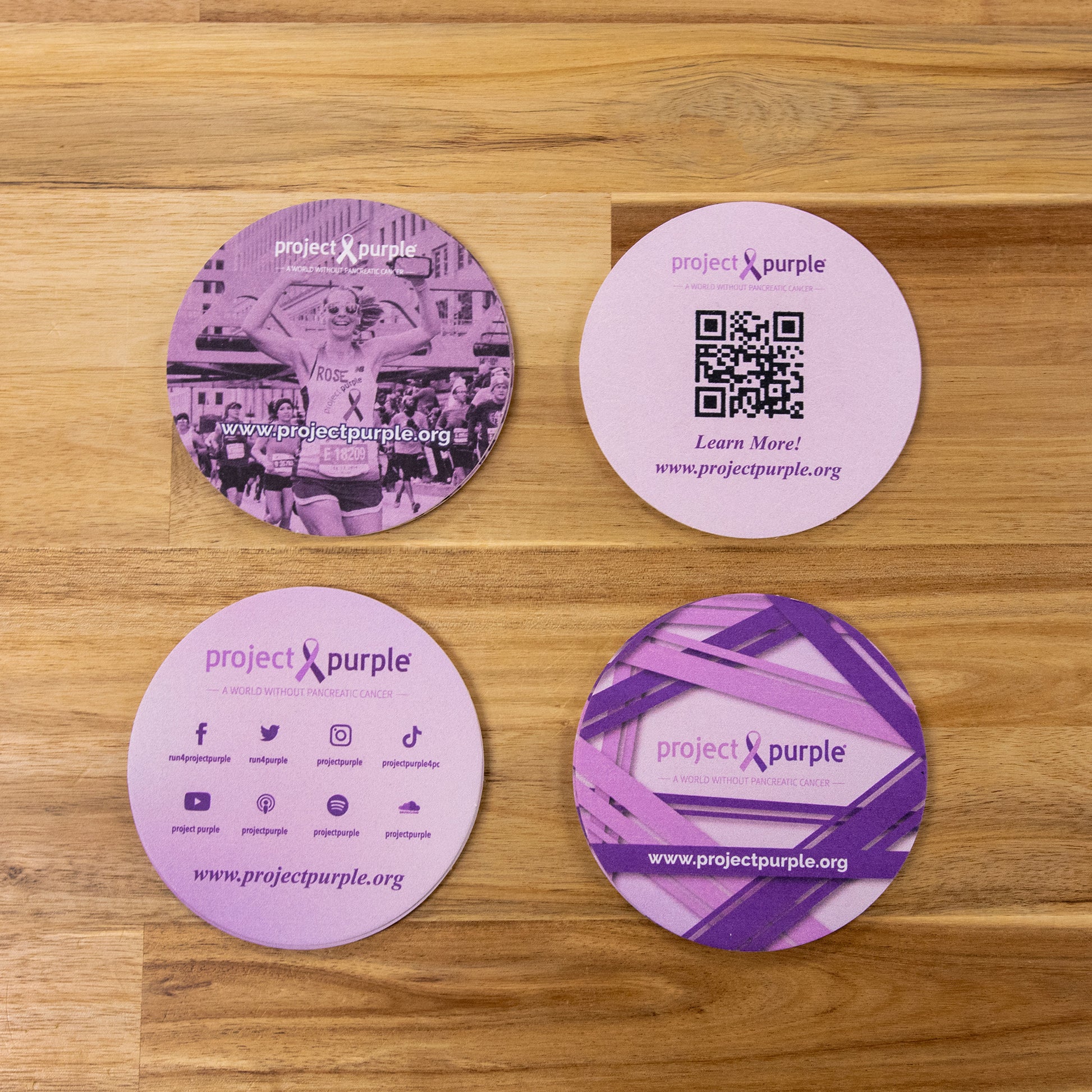 top view project purple coasters