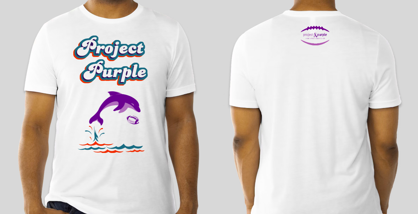 dolphins inspired project purple logo